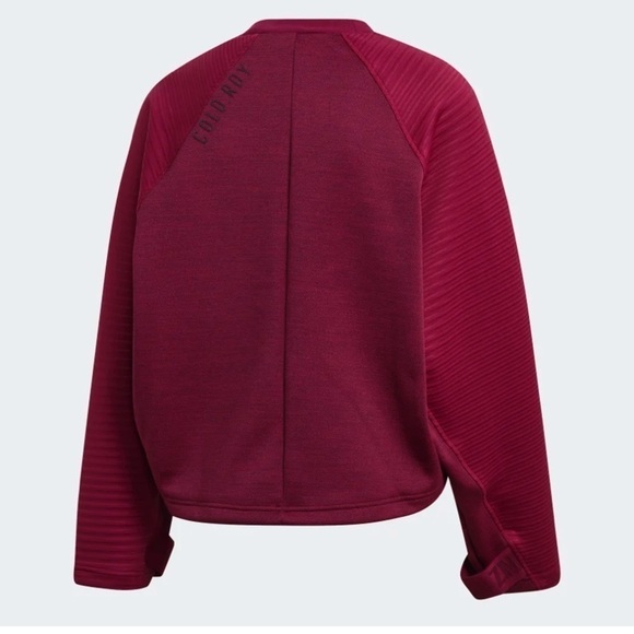 Adidas Women's Z.N.E Athletics Crew Cold.RDY, Power Berry, - Picture 12 of 15